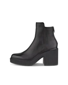 ECCO® Fluted Heel Damen Ankle Boot aus Leder - Schwarz - O