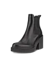 Women's ECCO® Fluted Heel Leather Chelsea Boot - Black - M