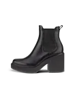 Women's ECCO® Fluted Heel Leather Chelsea Boot - Black - O