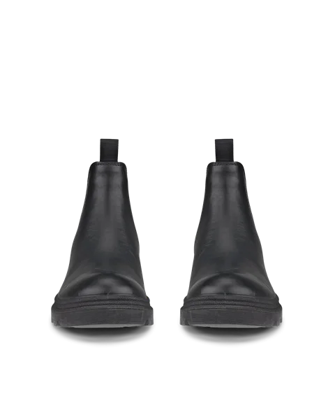 ECCO® Grainer Chelsea støvler i læder til damer - Sort - Front_Pair