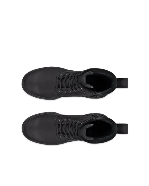 ECCO® Grainer høj snørestøvle i læder til damer - Sort - Top_Left_Pair