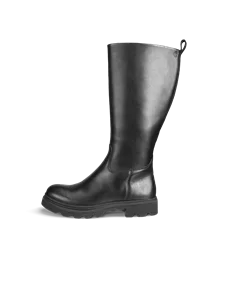 Women's ECCO® Grainer Leather High-Cut Boot - Black - O