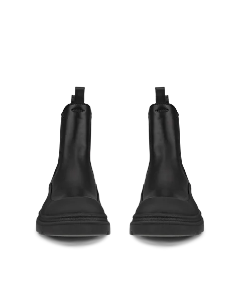ECCO® Grainer Chelsea støvler i læder til damer - Sort - Front_Pair
