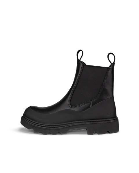 ECCO® Grainer botte Chelsea en cuir pour femme - Noir - O