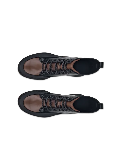 ECCO® Grainer mellemhøj støvle i læder til damer - Sort - Top_Left_Pair