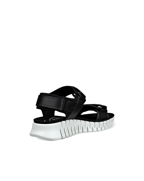 ECCO® Gruuv Sol sandale à talon en cuir pour femme - Noir - B