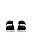 ECCO® Gruuv Sol sandale à talon en cuir pour femme - Noir - Front_Pair