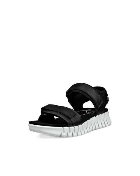 ECCO® Gruuv Sol sandale à talon en cuir pour femme - Noir - M
