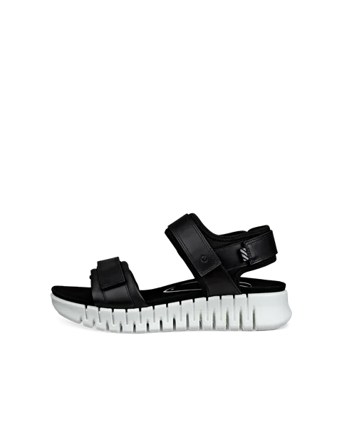 ECCO® Gruuv Sol sandale à talon en cuir pour femme - Noir - O