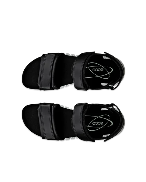 ECCO® Gruuv Sol sandale à talon en cuir pour femme - Noir - Top_Left_Pair