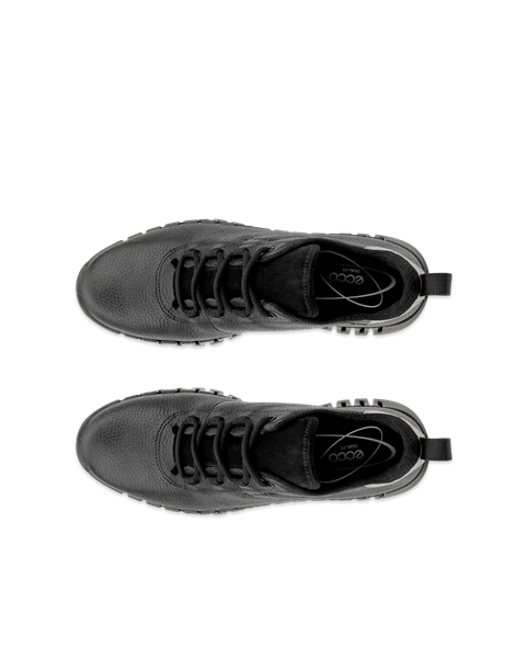 ECCO® Gruuv baskets en cuir Gore-Tex pour femme - Noir - Top_Left_Pair