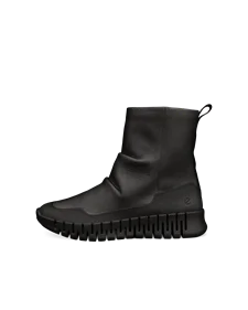 Women's ECCO® Gruuv Leather Mid-Cut Boot - Black - O