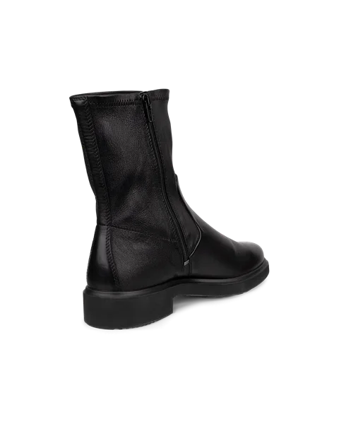 Women's ECCO® Metropole Amsterdam Leather Mid-Cut Boot - Black - B