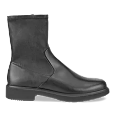 Women's ECCO® Metropole Amsterdam Leather Mid-Cut Boot - Black - Outside