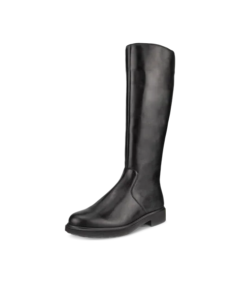 Women's ECCO® Metropole Amsterdam Leather High-Cut Boot - Black - M