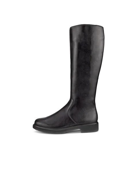 Women's ECCO® Metropole Amsterdam Leather High-Cut Boot - Black - O