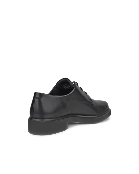 Women's ECCO® Metropole Amsterdam Leather Derby Shoe - Black - B