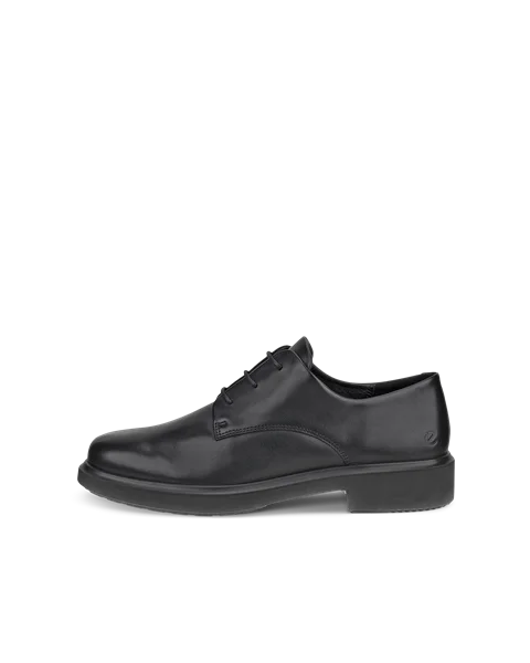 Women's ECCO® Metropole Amsterdam Leather Derby Shoe - Black - O