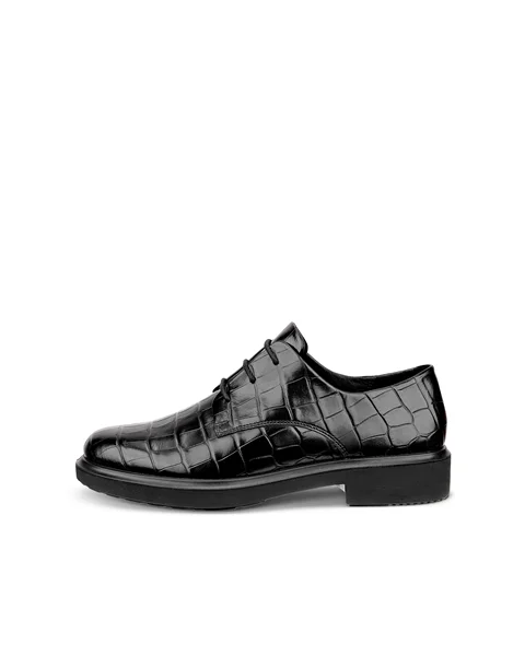 Women's ECCO® Metropole Amsterdam Leather Derby Shoe - Black - O