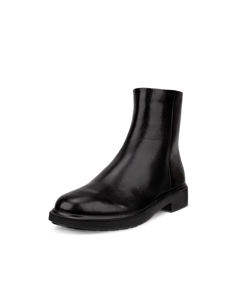 Women's ECCO® Metropole Amsterdam Leather Ankle Boot - Black - M