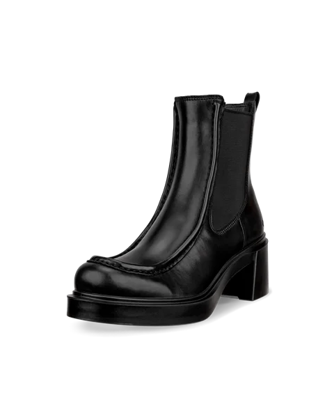 Women's ECCO® Metropole Seoul Leather Chelsea Boot - Black - M