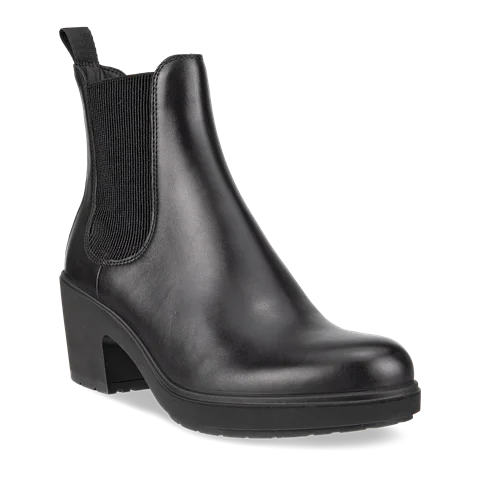 Women's ECCO® Metropole Zurich Leather Chelsea Boot - Black - Main