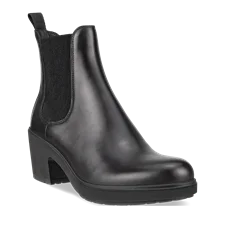 Women's ECCO® Metropole Zurich Leather Chelsea Boot - Black - Main