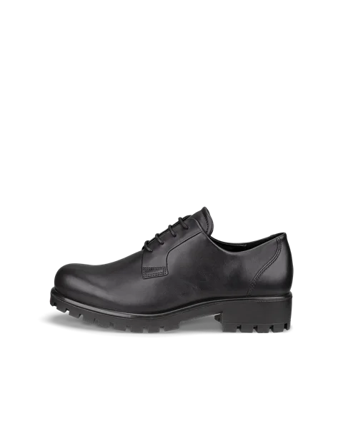 Women's ECCO® Modtray Leather Derby Shoe - Black - O