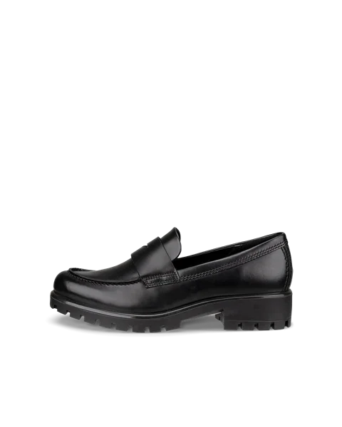 Women's ECCO® Modtray Leather Loafer - Black - O