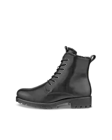 ECCO® Modtray mellemhøj snørestøvle i læder til damer - Sort - O