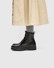 Women's ECCO® Modtray Leather Lace-Up Mid-Cut Boot - Black - Lifestyle_Image_1