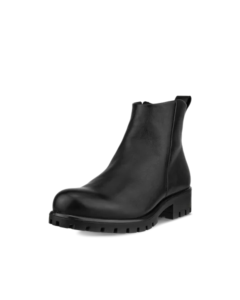 Women's ECCO® Modtray Leather Ankle Boot - Black - M
