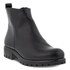 Women's ECCO Modtray Leather Ankle Boot - Black - Main