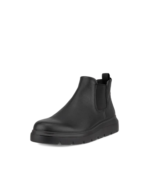 Women's ECCO® Nouvelle Leather Low Chelsea Boot - Black - M