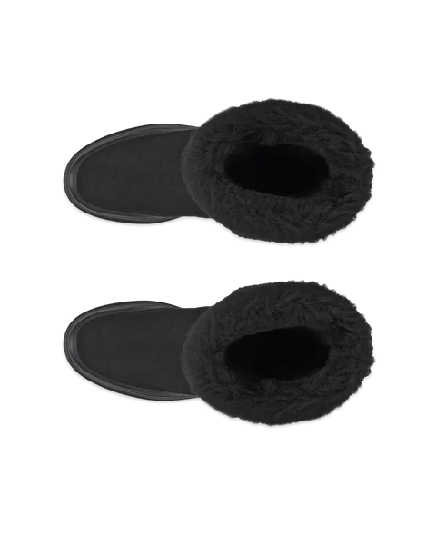 Women's ECCO® Nouvelle Suede Winter Boot - Black - Top_Left_Pair