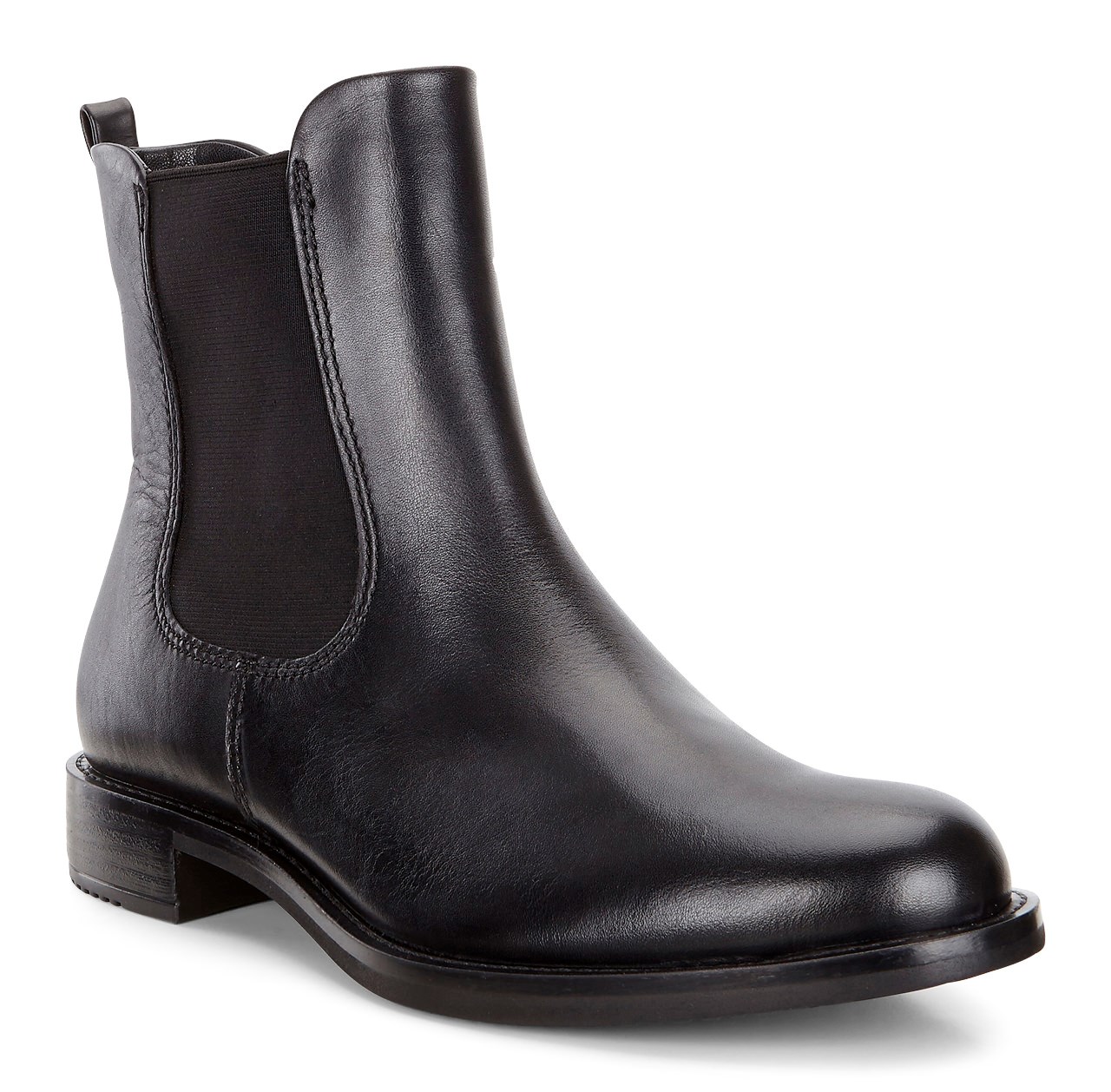 ecco black leather ankle boots