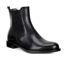 ECCO® Sartorelle 25 ženske kožne Chelsea čizme - Crno - Main