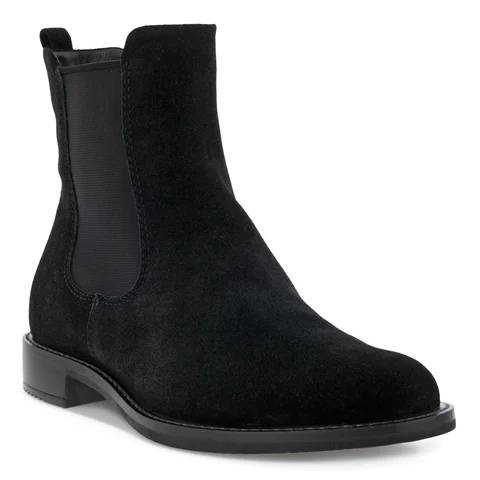 ECCO Sartorelle 25 - Damen Chelsea Boot aus Veloursleder - Schwarz - Size: 36 (UK 3.5-4)