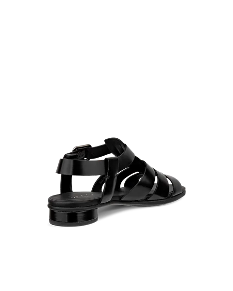 Women's ECCO® Sculpted Alba 25 Leather Heeled Sandal - Black - B