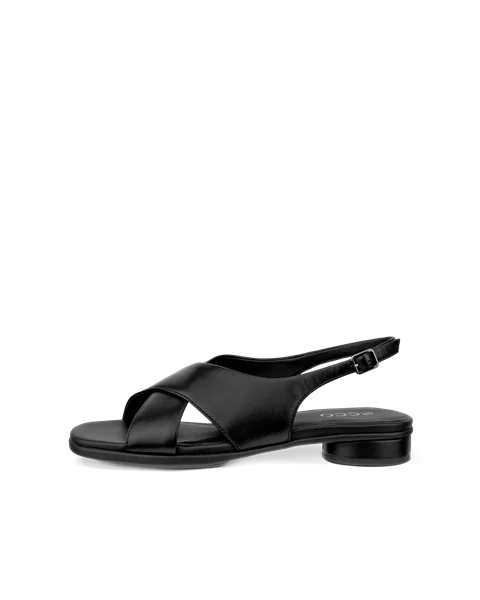 Women's ECCO® Sculpted Alba 25 Leather Heeled Sandal - Black - O