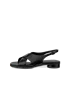 Women's ECCO® Sculpted Alba 25 Leather Heeled Sandal - Black - O