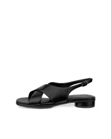 Women's ECCO® Sculpted Alba 25 Leather Heeled Sandal - Black - O