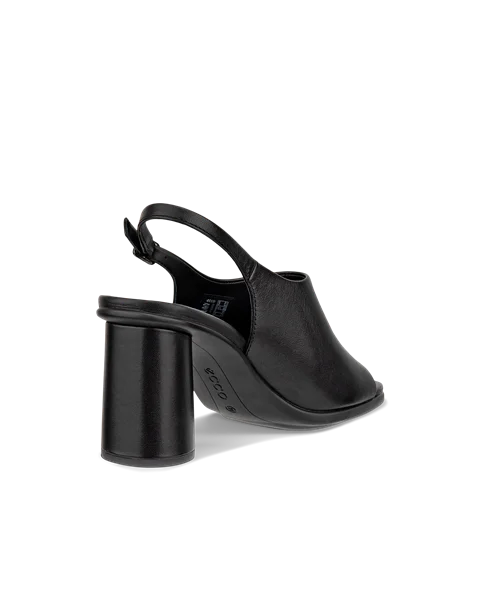 Women's ECCO® Sculpted Alba 65 Leather Heeled Sandal - Black - B