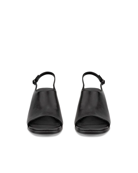 Women's ECCO® Sculpted Alba 65 Leather Heeled Sandal - Black - Front_Pair