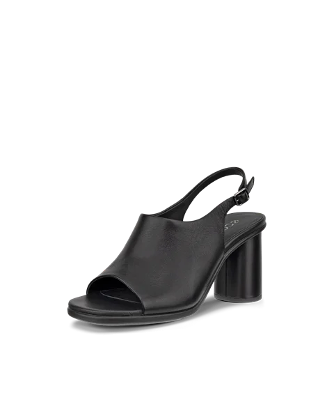Women's ECCO® Sculpted Alba 65 Leather Heeled Sandal - Black - M