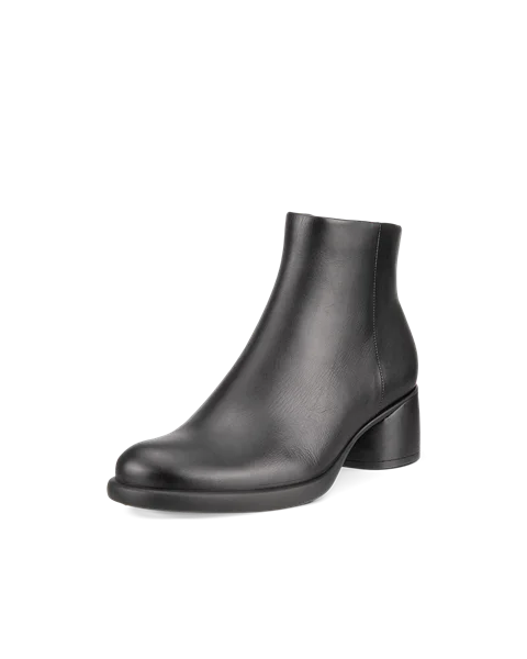 Damskie skórzane buty za kostkę ECCO® Sculpted Lx 35 - Czarny - M