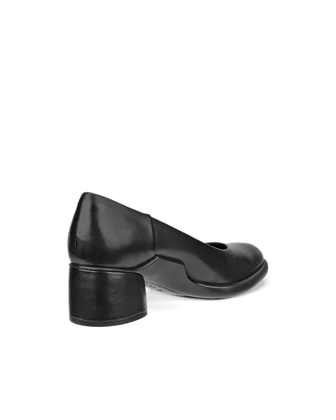 Women's ECCO® Sculpted LX 35 Leather Block-Heeled Pump - Black - B