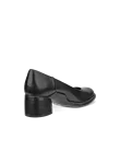 Women's ECCO® Sculpted LX 35 Leather Block-Heeled Pump - Black - B