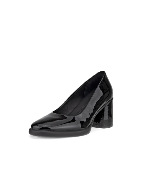 Women's ECCO® Sculpted Lx 55 Leather Block-Heeled Pump - Black - M