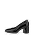 Women's ECCO® Sculpted LX 35 Leather Block-Heeled Pump - Black - O